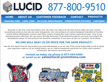 Tablet Screenshot of lucid-promotions.com